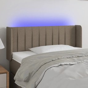 tópszínű szövet LED-es fejtámla 103 x 16 x 78/88 cm