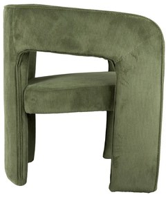 Zöld kordbársony fotel Vigor – Leitmotiv