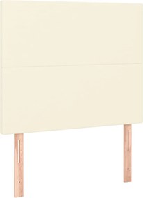 krémszínű műbőr fejtámla 80x5x118/128 cm