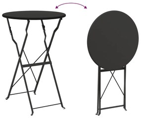 Összecsukható Bisztróasztal Antracit Ø50x71 cm Porszórt Acél
