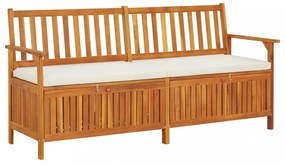 tömör akácfa tárolópad párnával 170 cm