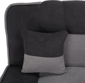 Kinyitható dívány, sötétszürke/világosszürke, PERSI