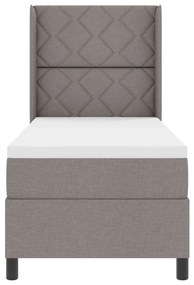 Boxspring Ágy Mattal Taupe 80x200 cm Szövet