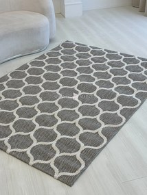 Bouclair szürke alapon bézs minta G3718 rongyszőnyeg 200x280cm