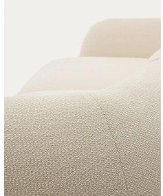 Krémszínű zsenília sarokkanapé (jobb oldali-heverő résszel) Martina – Kave Home