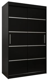 VETORA 1 120 tolóajtós szekrény, 120x200x62, fekete