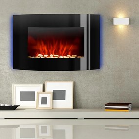 Lausanne, elektromos kandalló, 1000/2000 W, LED, távirányító