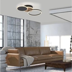 Leuchten Direkt 14116-78 -LED Mennyezeti lámpa SEVENT LED/25,5W/230V fekete/barna