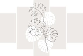 Kép - Vonalkép monstera N⁰3 (150x105 cm)