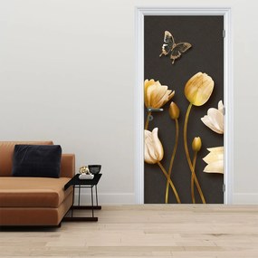 Fotótapéta ajtóra - Tulipánok, absztrakt (95x205cm)