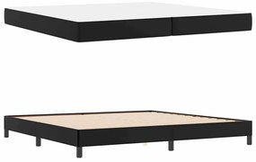Ágy matracmal Fekete 200 x 200 cm Műbőr