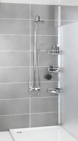 Matt ezüstszínű teleszkópos alumínium fürdőszobai polc Purio – Wenko