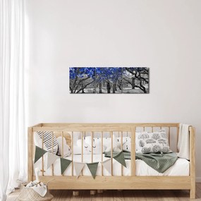 Kép - Kék fák, Central Park, New York (órával) (90x30 cm)