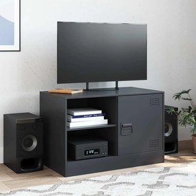 fekete acél TV-szekrény 67 x 39 x 44 cm