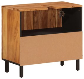 vidaXL 2 részes tömör akácfa fürdőszobai szekrényszett