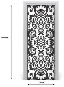 Poszter tapéta ajtóra népi motívum 85x205 cm
