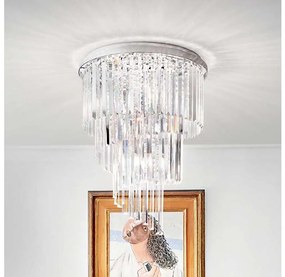 Ideal Lux Ideal Lux - Kristály csillár CARLTON 12xE14/40W/230V átm. 50 cm króm ID168937