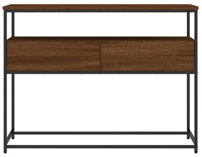 barna tölgyszínű szerelt fa tálalóasztal 100x40x75 cm