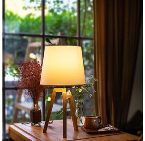 Aigostar - Fából készült asztali lámpa 1xE27/60W/230V fenyő