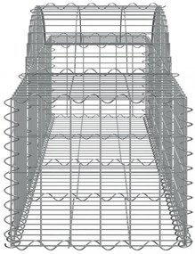 2 db íves horganyzott vas gabion kosár 200x50x40/60 cm