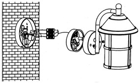 EGLO 90184 - Kültéri fali lámpa SAN TELMO 1xE27/60W/230V