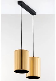 Jupiter 2091 - CORTINA kábeles függeszték 2xE27/15W/230V arany/fekete