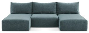 Türkiz kinyitható-tárolóhelyes sarokkanapé Kalena – Makamii