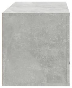 betonszürke szerelt fa fali cipőszekrény 70 x 35 x 38 cm