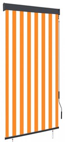 Fehér és narancssárga kültéri roló 80 x 250 cm