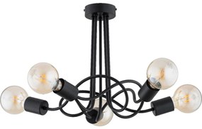 Felületre szerelhető csillár WINGO 5xE27/15W/230V fekete