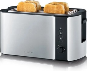 Severin AT 2590 - 4 szeletes kenyérpirító 1400W/230V rozsdamentes acél/fekete