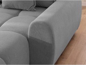 Szürke sarokkanapé (jobb oldali-heverő résszel) Albane – Ropez