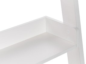 Ötszintes fehér létrapolc MOBILE TRIO Beliani