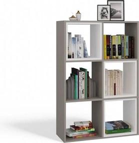 Malax 2x3 polc, 110x75x30 cm, agyag színű