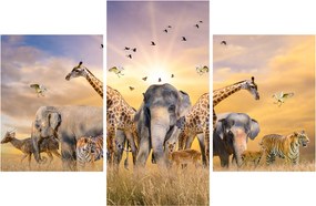 Kép - Afrikai állatok (90x60 cm)