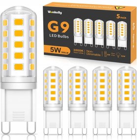 Wonkelly G9 Led izzók, meleg fehér helyettesítő halog izzókhoz 5 db