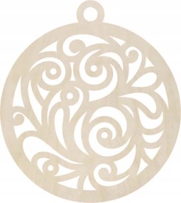 Karácsonyi gömbök kerek dekoratív minták különböző színekben 5db