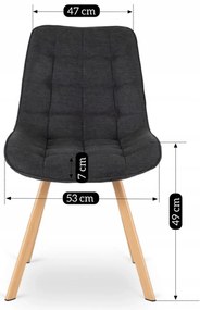 KATHY Kárpitozott Étkezőszék Fekete Színben