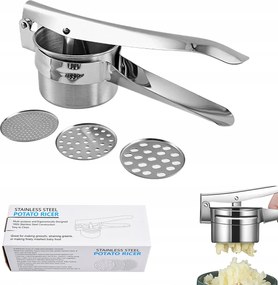 Nagyméretű Rozsdamentes Acél Zöldség- És Burgonyanyomó, Pürésítő, Gyümölcscentrifuga XXL