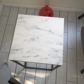 Kisasztal PURE 62x35 cm fehér/fekete