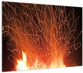 A tűz képe (üvegen) (70x50 cm)
