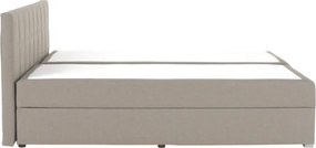 Boxspring típusú ágy 160x200, szürkésbarna taupe, FERATA TV KOMFORT