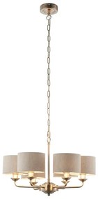 Endon 99151 - HIGHCLERE láncos csillár 6xE14/28W/230V szürke/matt króm