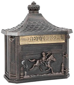 vidaXL Fali Postafiók Bronz 40.5 x 15.5 x 44 cm Öntött alumínium