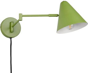 Zöld konnektorhoz csatlakoztatható fali lámpa hajlítható szerkezettel ø 15 cm Cosima – Trio