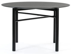 Junco fekete kerek étkezőasztal, ø 120 cm - Teulat