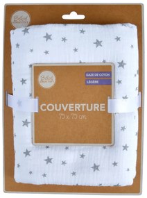 Fehér muszlin gyerek takaró 75x75 cm – Bébé Douceur