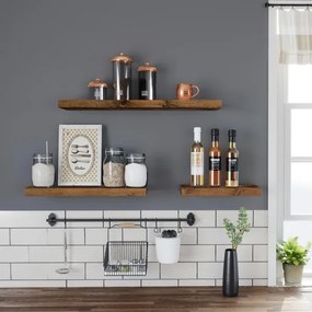 SHELFY barna fali polc