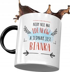 Fekete Bögre Bianka Feleség Barátnő Ajándék Nyomtatott Fotóval