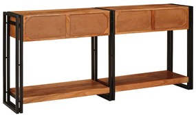 Konzolasztalok 2 pcs Barna 160 x 33 x 75 cm Tömör Akáciafa